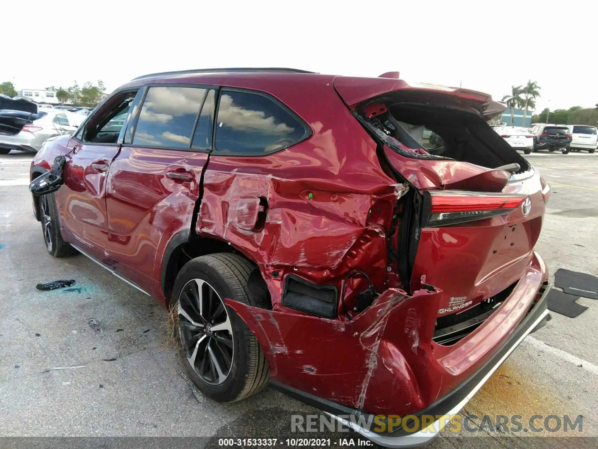 3 Photograph of a damaged car 5TDLZRAH3MS041396 TOYOTA HIGHLANDER 2021