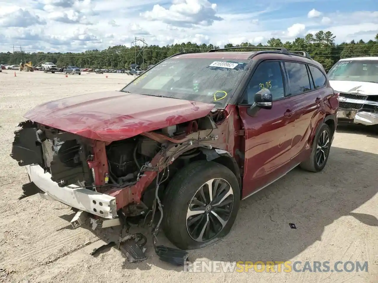 2 Photograph of a damaged car 5TDLZRAH3MS065102 TOYOTA HIGHLANDER 2021