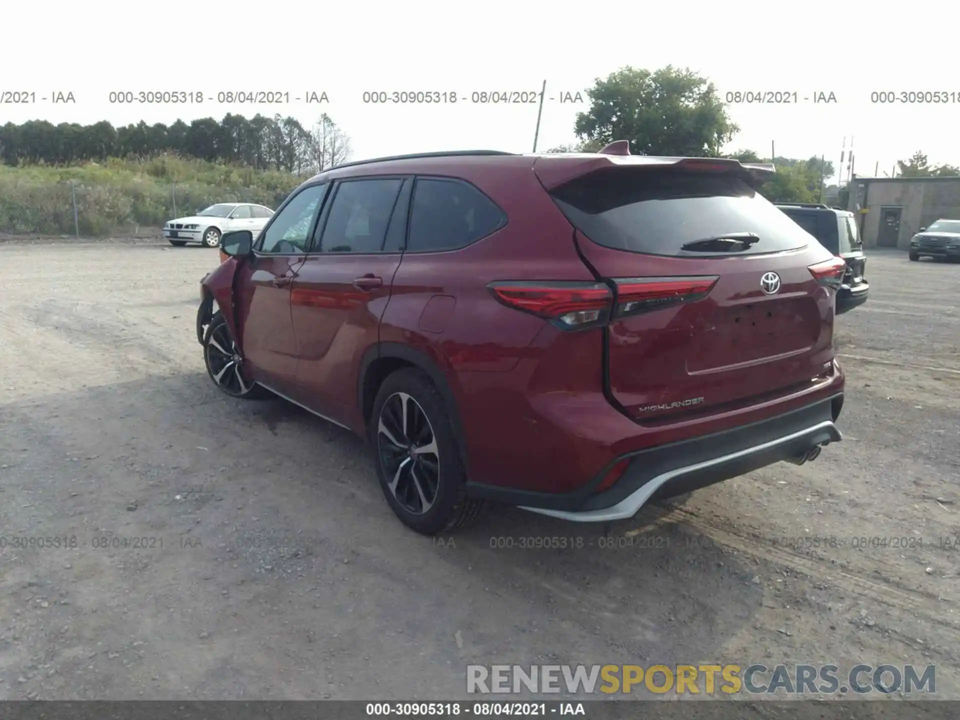 3 Photograph of a damaged car 5TDLZRAH4MS048597 TOYOTA HIGHLANDER 2021