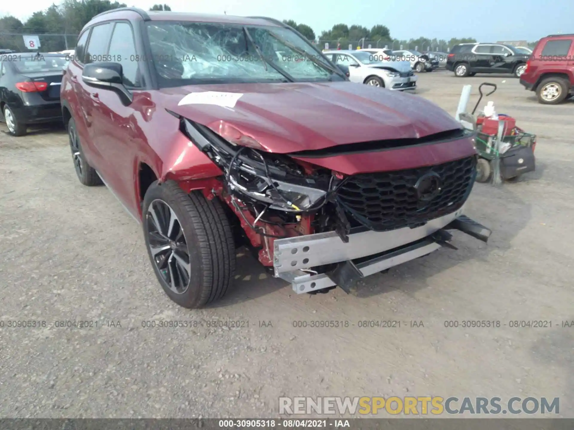 6 Photograph of a damaged car 5TDLZRAH4MS048597 TOYOTA HIGHLANDER 2021