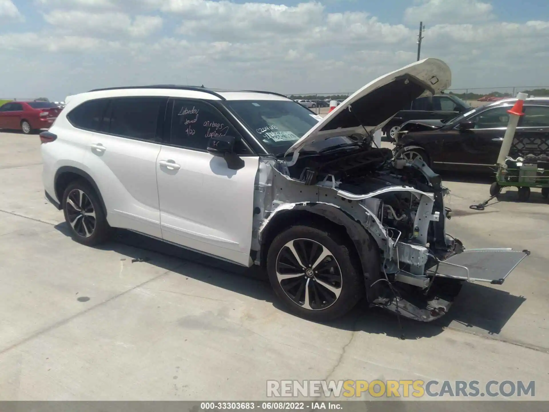 1 Photograph of a damaged car 5TDLZRAH4MS063861 TOYOTA HIGHLANDER 2021