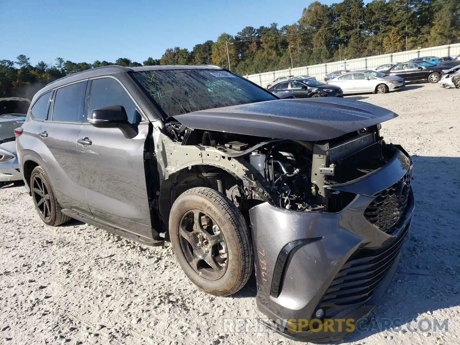 1 Photograph of a damaged car 5TDLZRAH5MS056689 TOYOTA HIGHLANDER 2021