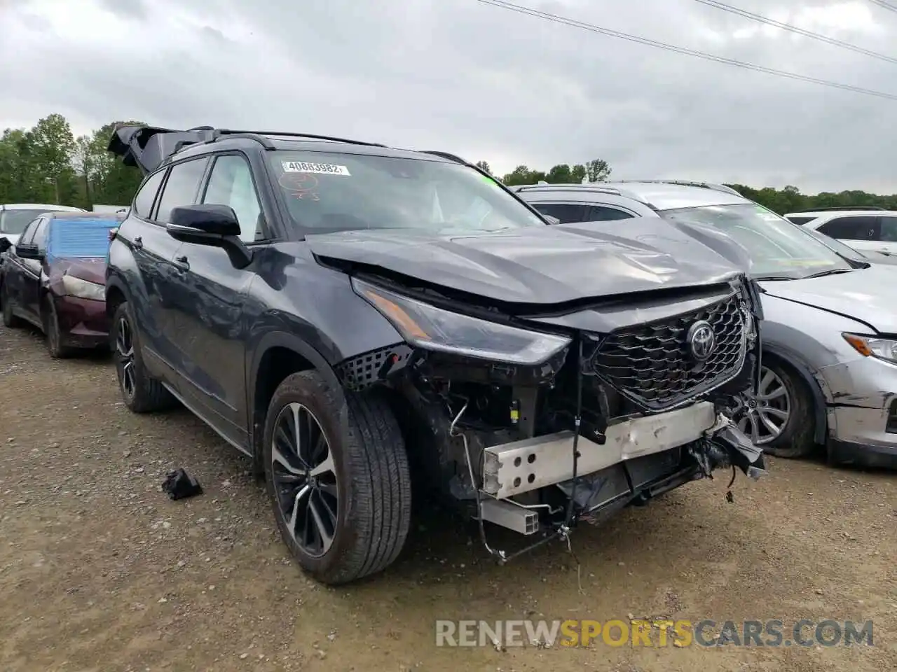 1 Photograph of a damaged car 5TDLZRAH6MS071525 TOYOTA HIGHLANDER 2021