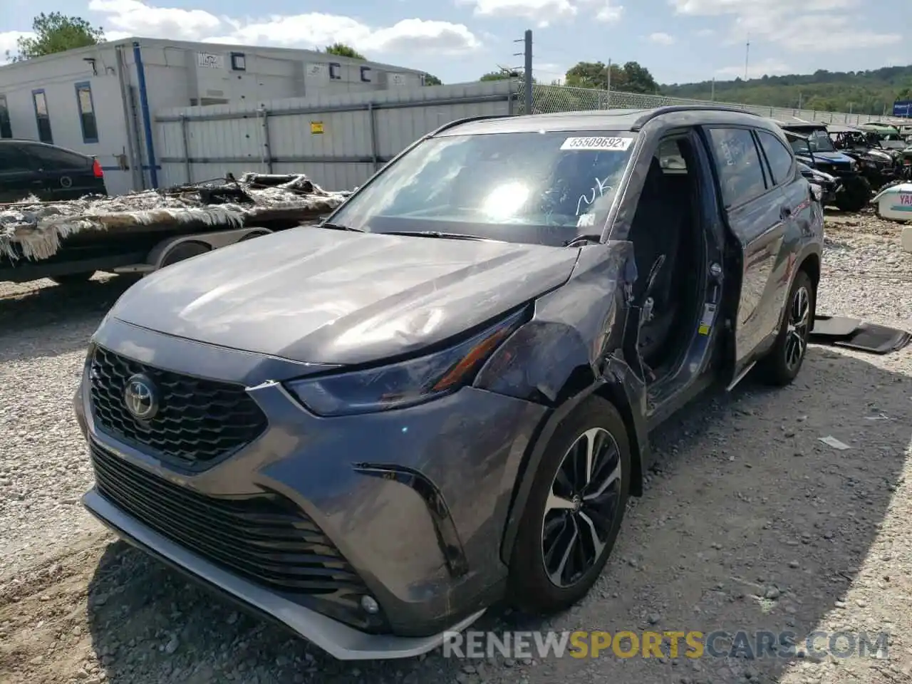 2 Photograph of a damaged car 5TDLZRAH9MS067419 TOYOTA HIGHLANDER 2021