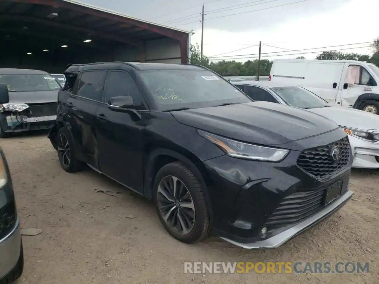 1 Photograph of a damaged car 5TDLZRAHXMS041914 TOYOTA HIGHLANDER 2021