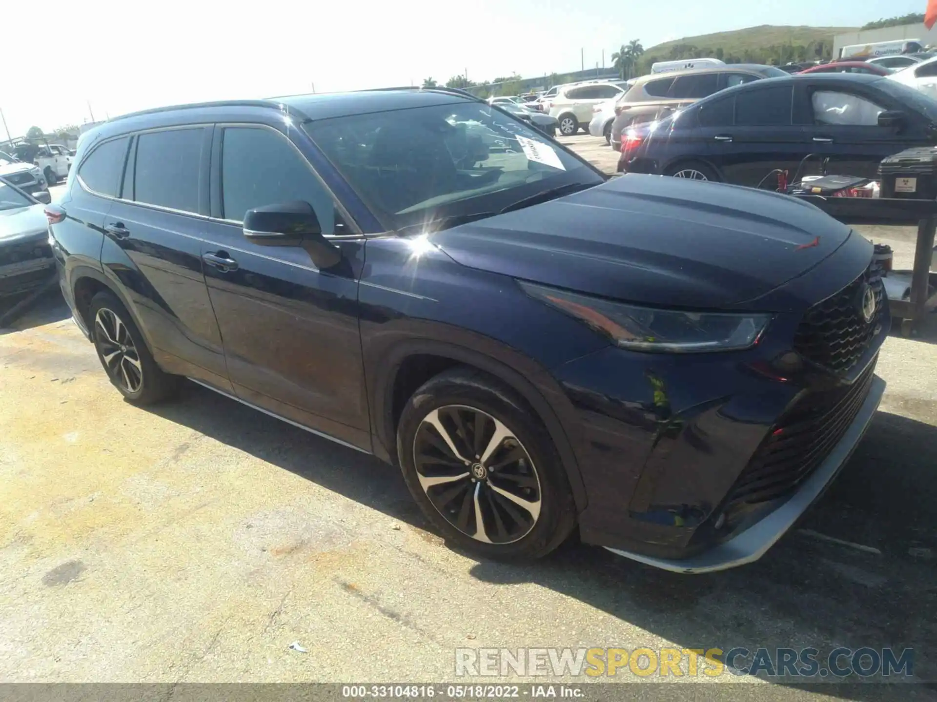 1 Photograph of a damaged car 5TDLZRAHXMS043601 TOYOTA HIGHLANDER 2021