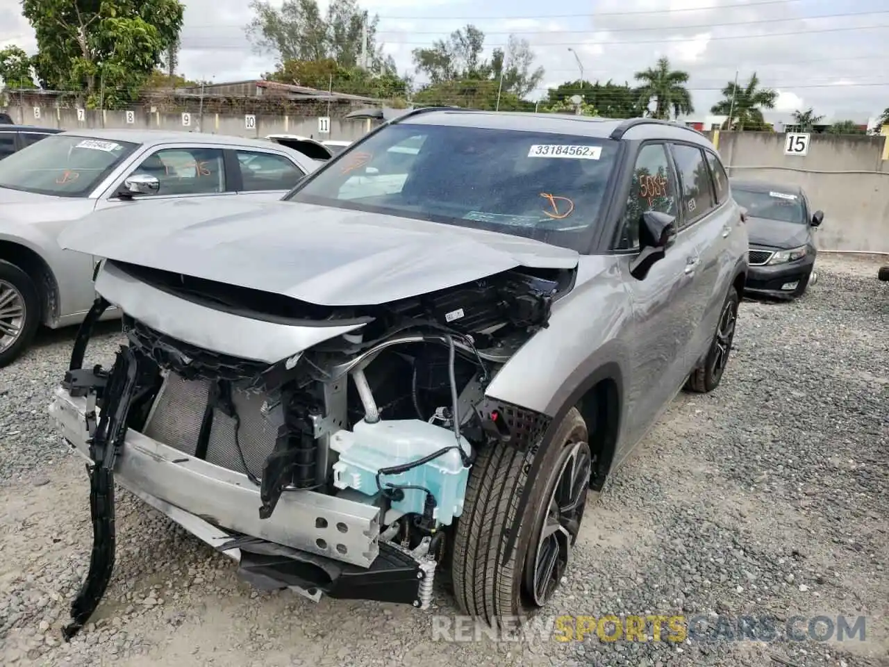 2 Photograph of a damaged car 5TDLZRAHXMS086903 TOYOTA HIGHLANDER 2021