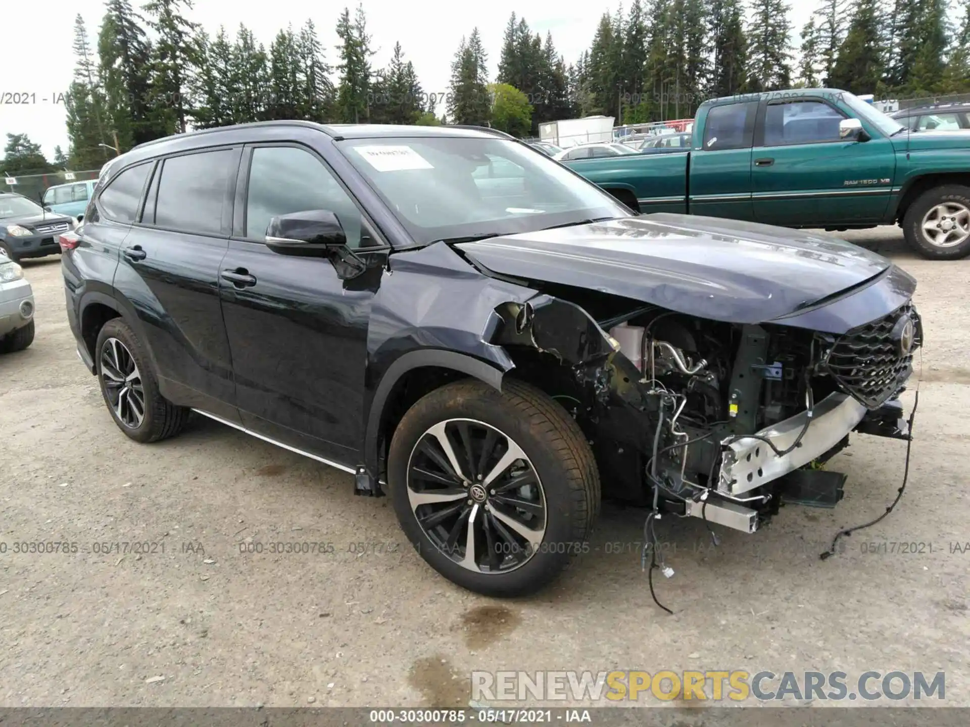 1 Photograph of a damaged car 5TDLZRBH0MS070398 TOYOTA HIGHLANDER 2021