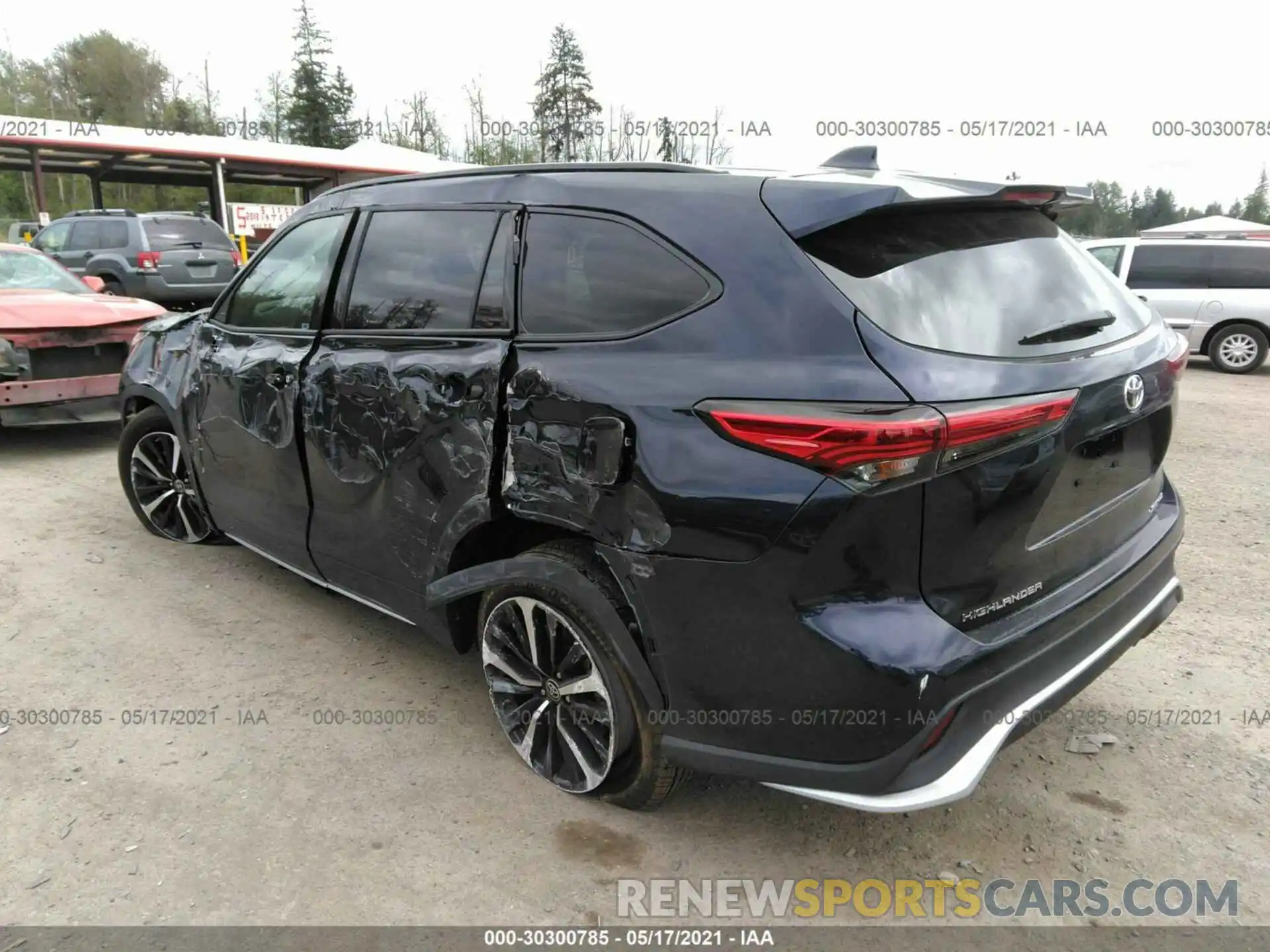 3 Photograph of a damaged car 5TDLZRBH0MS070398 TOYOTA HIGHLANDER 2021