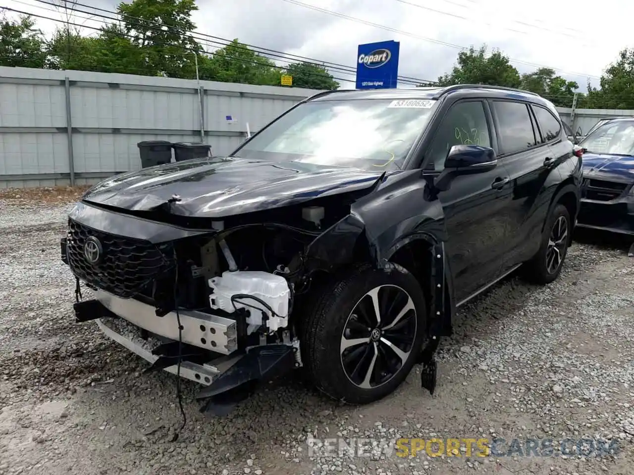 2 Photograph of a damaged car 5TDLZRBH0MS135993 TOYOTA HIGHLANDER 2021