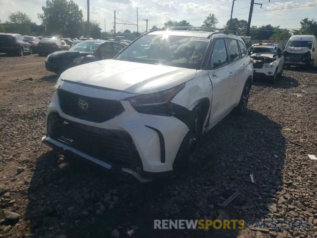 2 Photograph of a damaged car 5TDLZRBH1MS076887 TOYOTA HIGHLANDER 2021