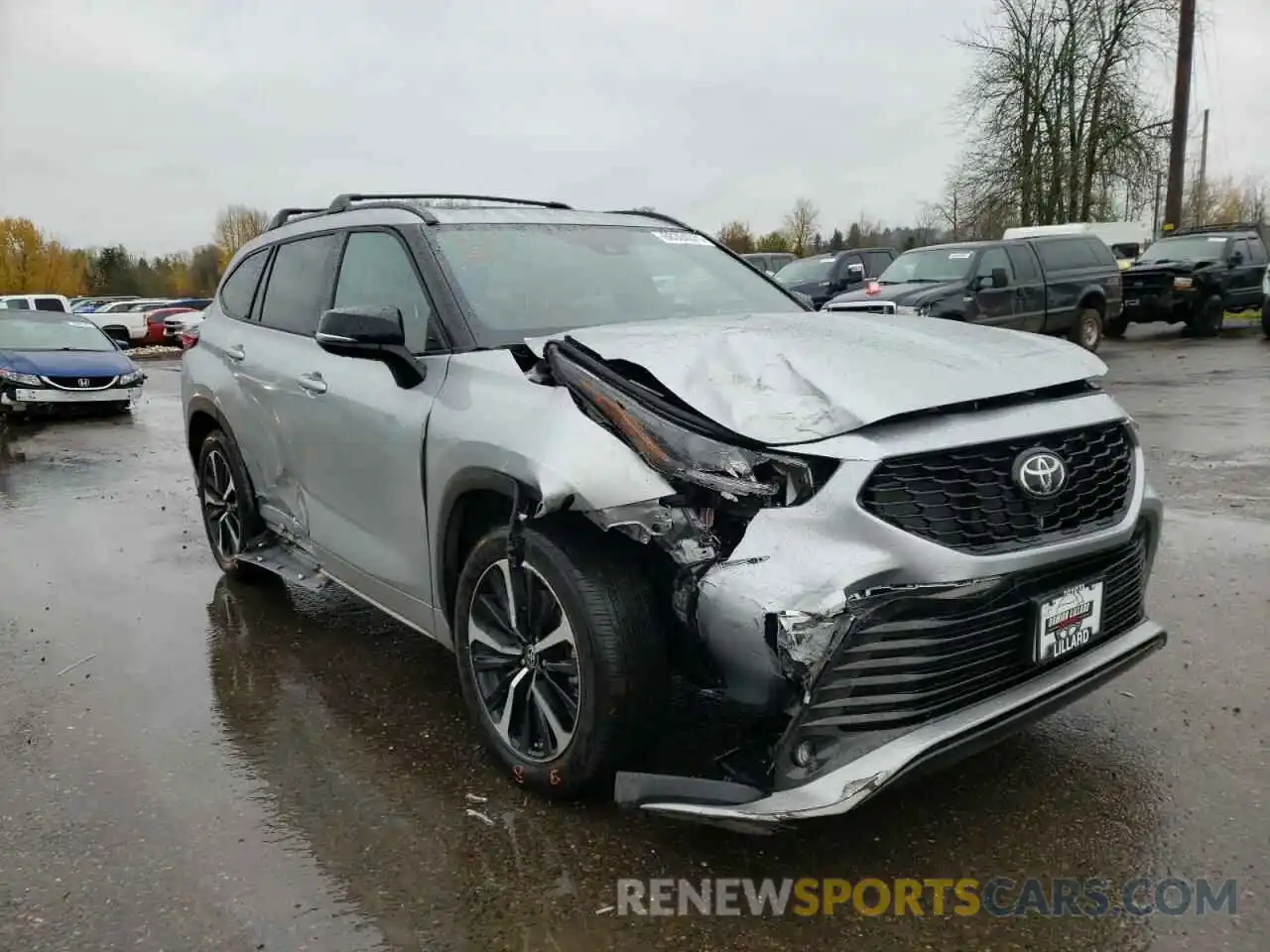 1 Photograph of a damaged car 5TDLZRBH2MS144274 TOYOTA HIGHLANDER 2021