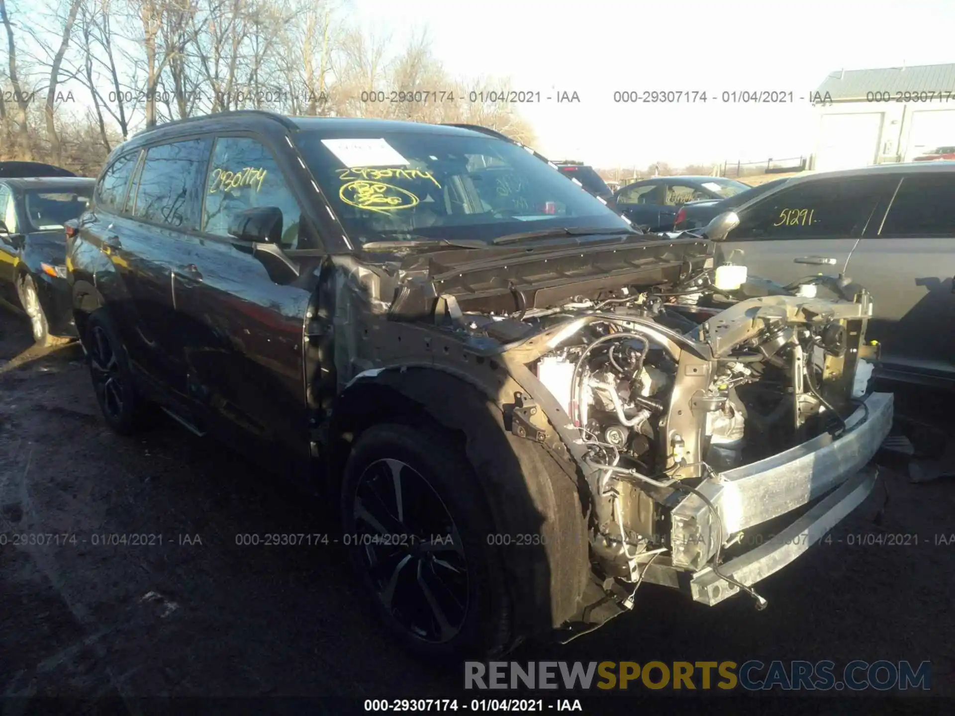 1 Photograph of a damaged car 5TDLZRBH4MS058447 TOYOTA HIGHLANDER 2021