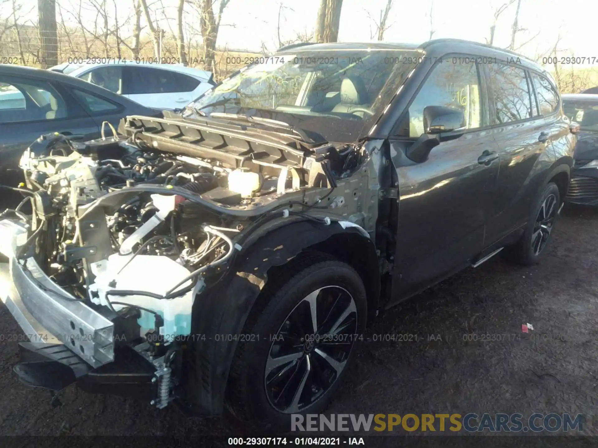 2 Photograph of a damaged car 5TDLZRBH4MS058447 TOYOTA HIGHLANDER 2021