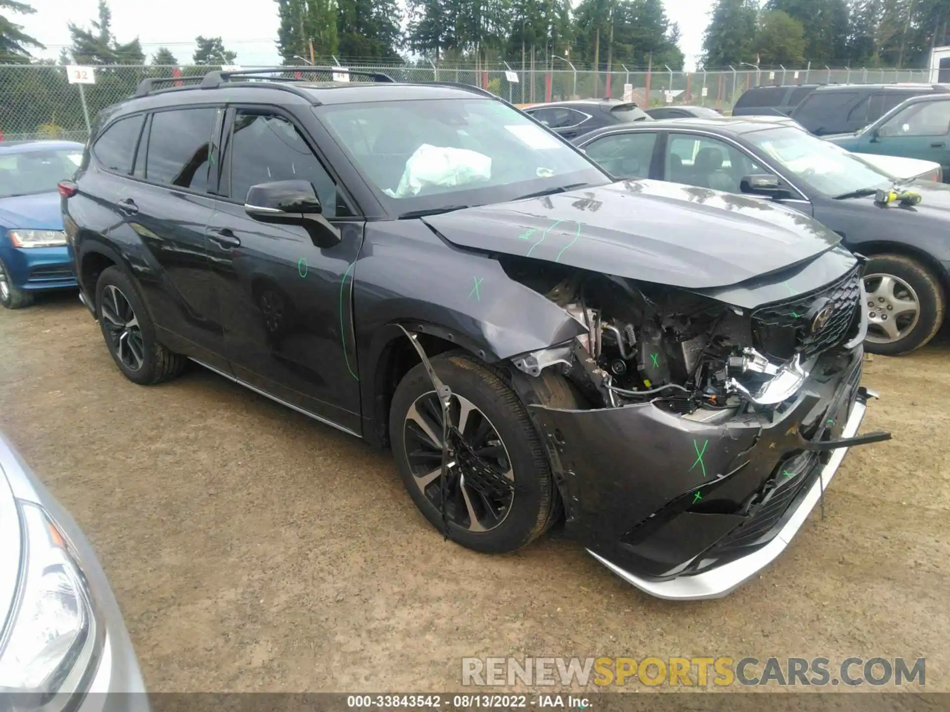 1 Photograph of a damaged car 5TDLZRBH5MS113097 TOYOTA HIGHLANDER 2021