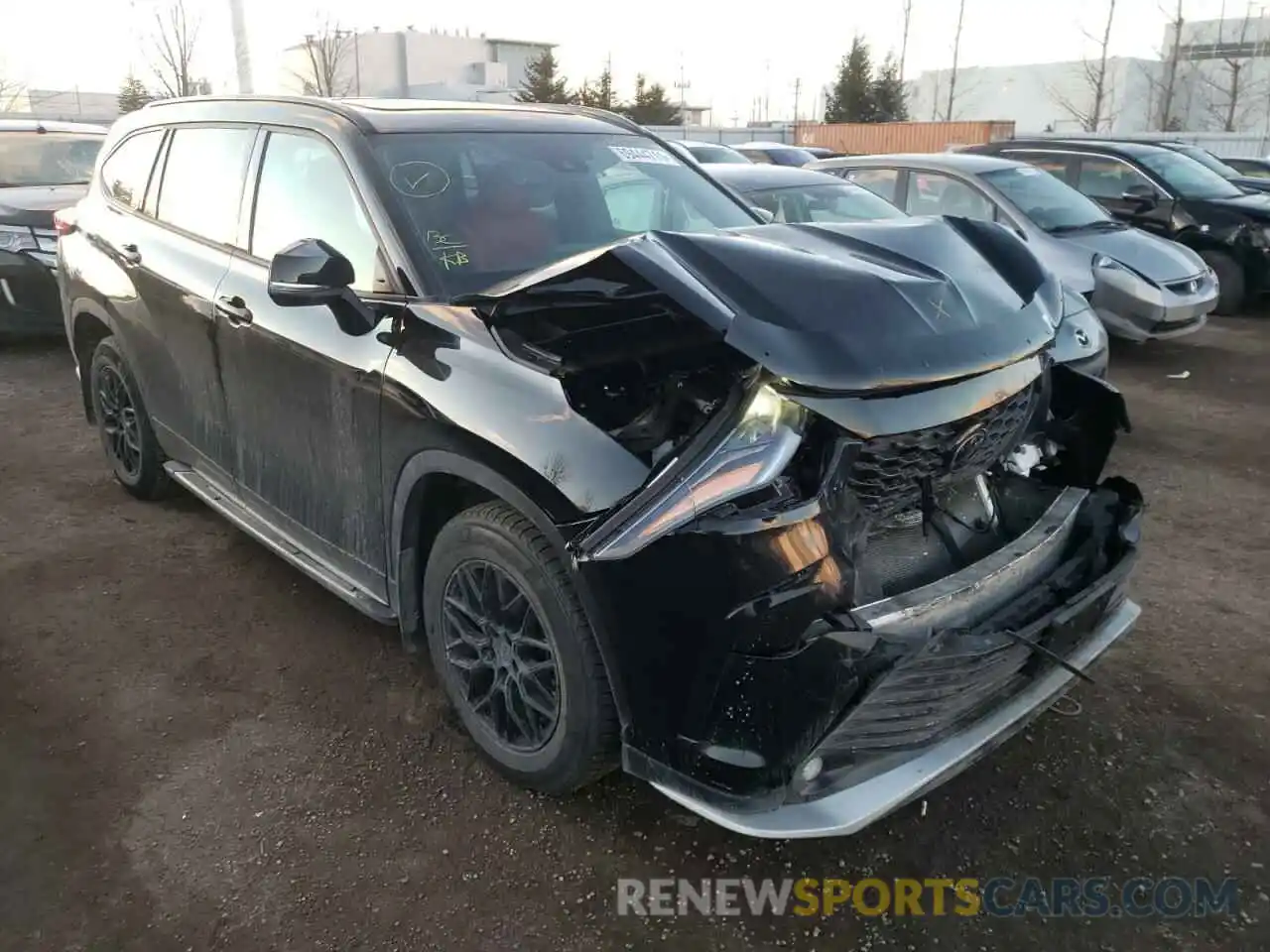 1 Photograph of a damaged car 5TDLZRBH5MS124553 TOYOTA HIGHLANDER 2021