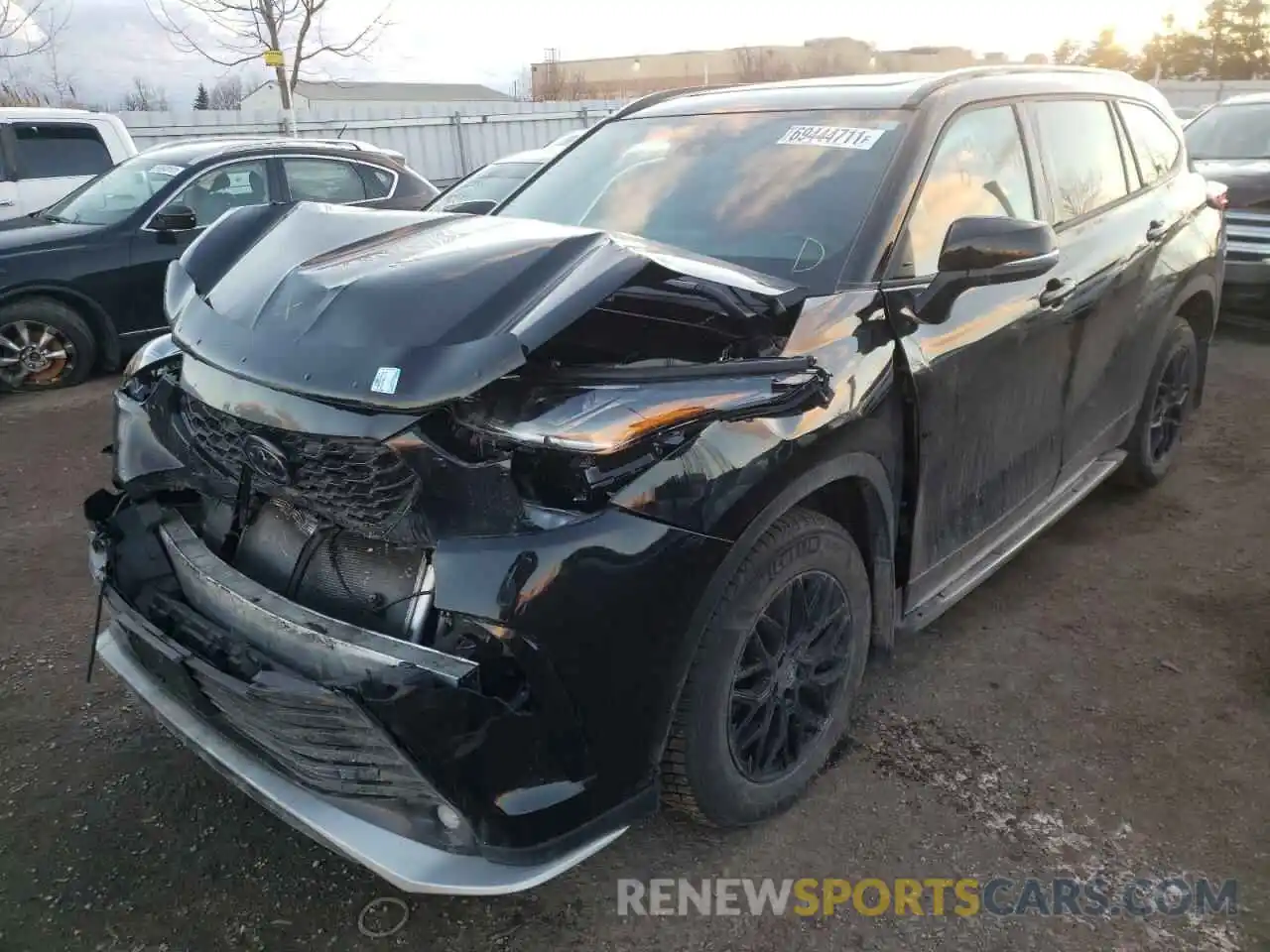 2 Photograph of a damaged car 5TDLZRBH5MS124553 TOYOTA HIGHLANDER 2021