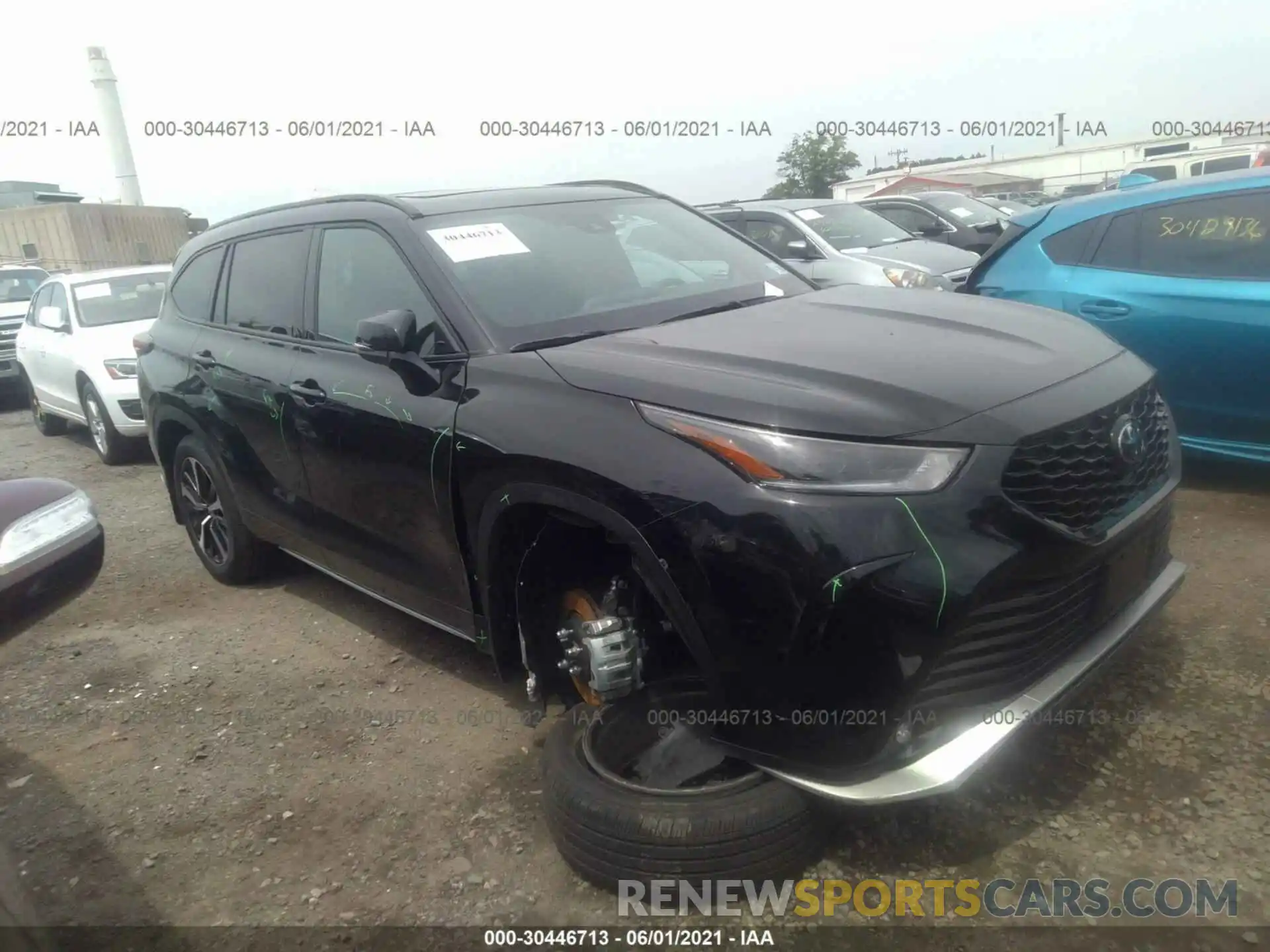 1 Photograph of a damaged car 5TDLZRBH6MS096438 TOYOTA HIGHLANDER 2021