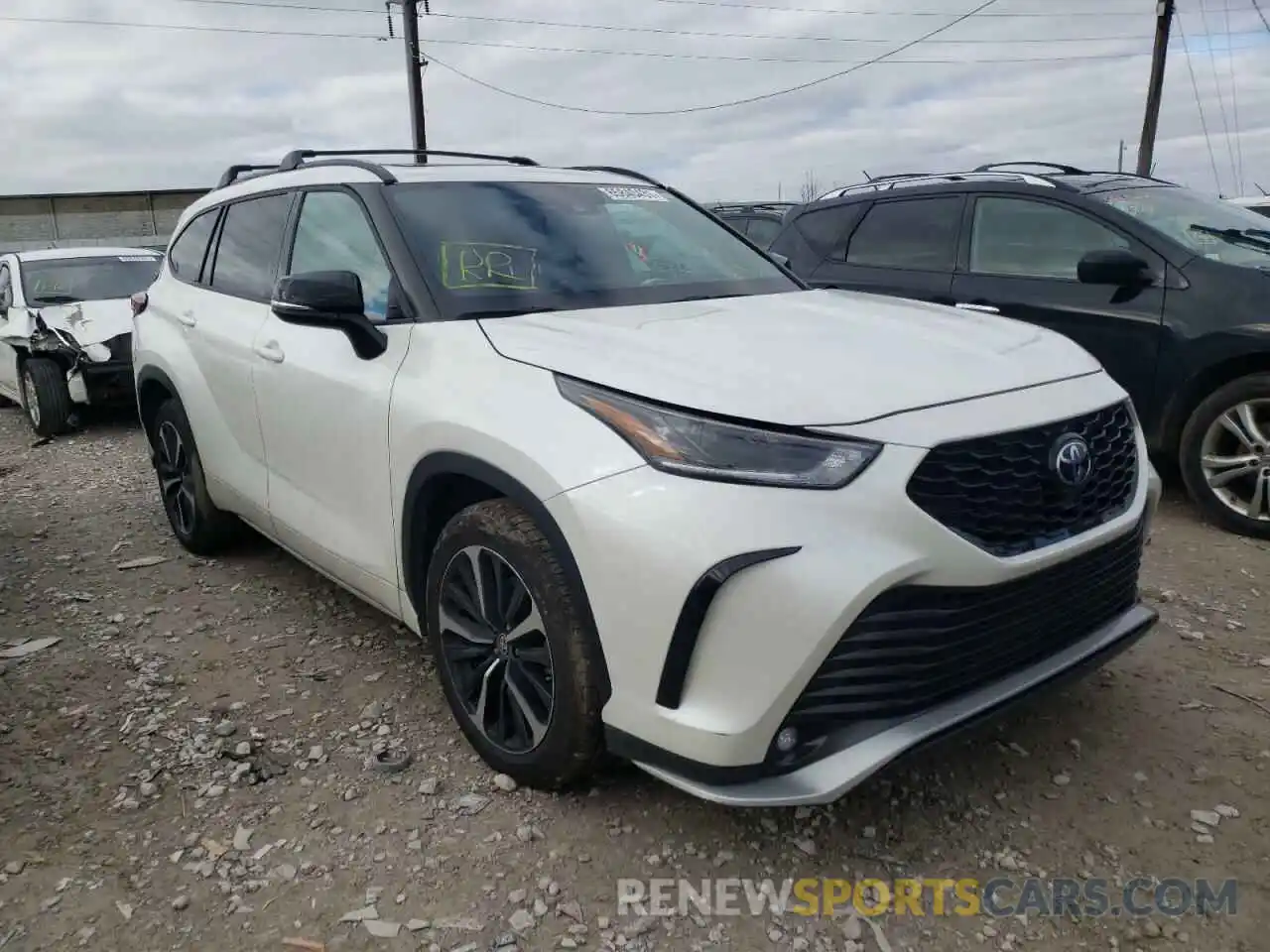 1 Photograph of a damaged car 5TDLZRBH7MS105373 TOYOTA HIGHLANDER 2021