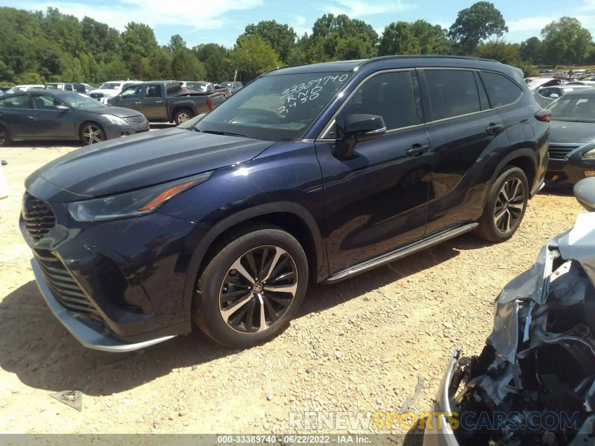 2 Photograph of a damaged car 5TDLZRBH7MS129396 TOYOTA HIGHLANDER 2021