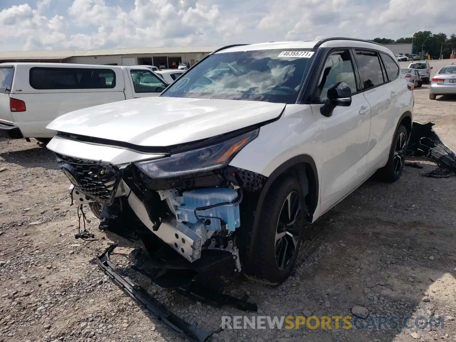 2 Photograph of a damaged car 5TDLZRBH9MS058735 TOYOTA HIGHLANDER 2021