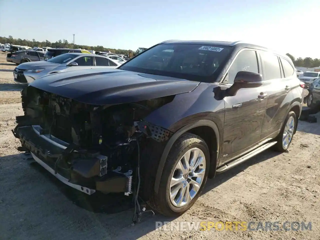 2 Photograph of a damaged car 5TDXBRCH0MS016202 TOYOTA HIGHLANDER 2021