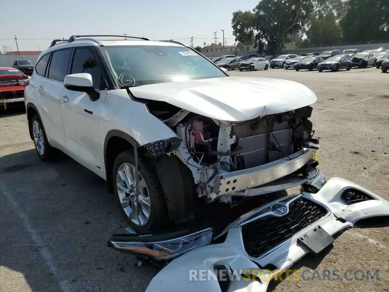 1 Photograph of a damaged car 5TDXBRCH0MS056568 TOYOTA HIGHLANDER 2021