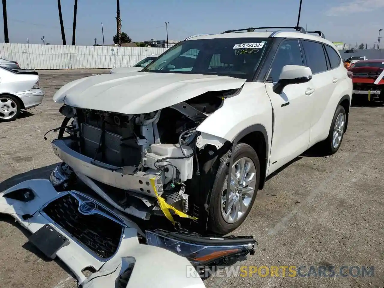 2 Photograph of a damaged car 5TDXBRCH0MS056568 TOYOTA HIGHLANDER 2021