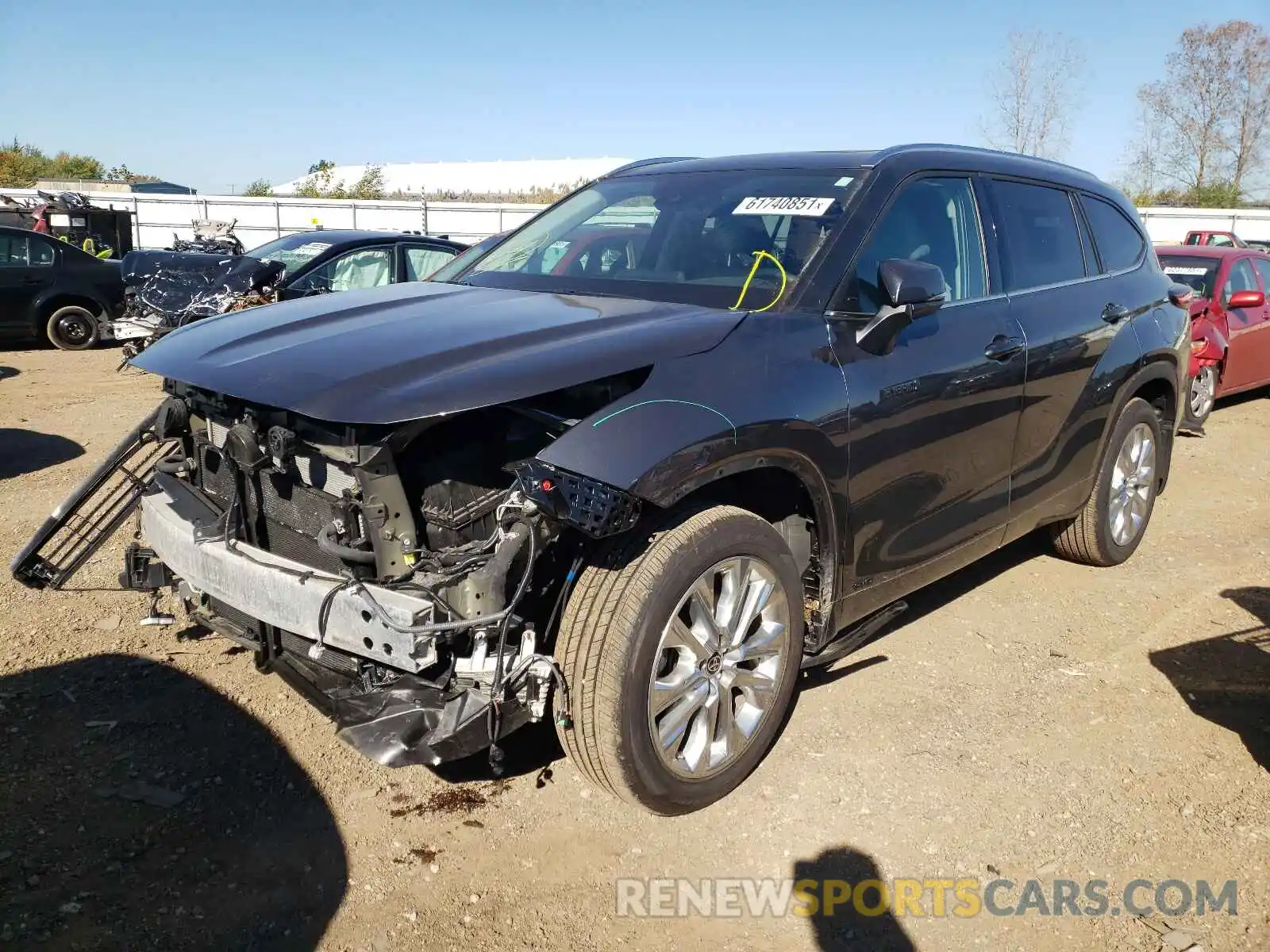 2 Photograph of a damaged car 5TDXBRCH2MS026679 TOYOTA HIGHLANDER 2021