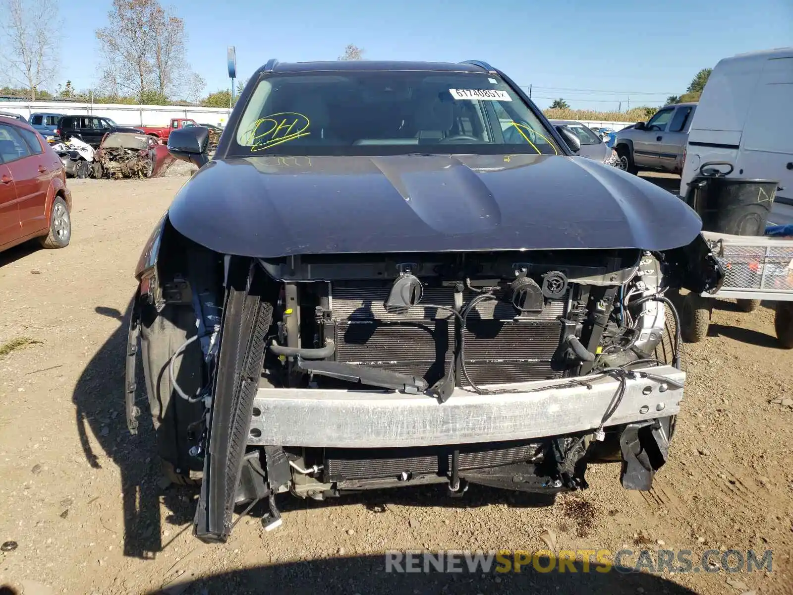 9 Photograph of a damaged car 5TDXBRCH2MS026679 TOYOTA HIGHLANDER 2021