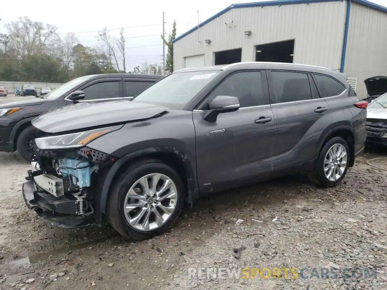 1 Photograph of a damaged car 5TDXBRCH2MS048827 TOYOTA HIGHLANDER 2021