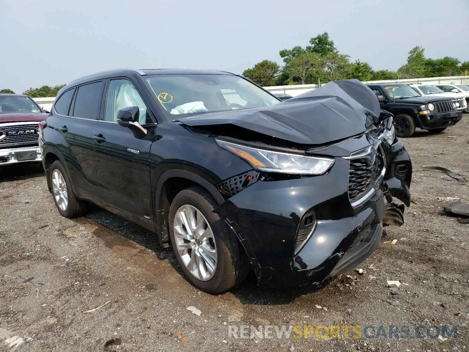 1 Photograph of a damaged car 5TDXBRCH2MS526308 TOYOTA HIGHLANDER 2021