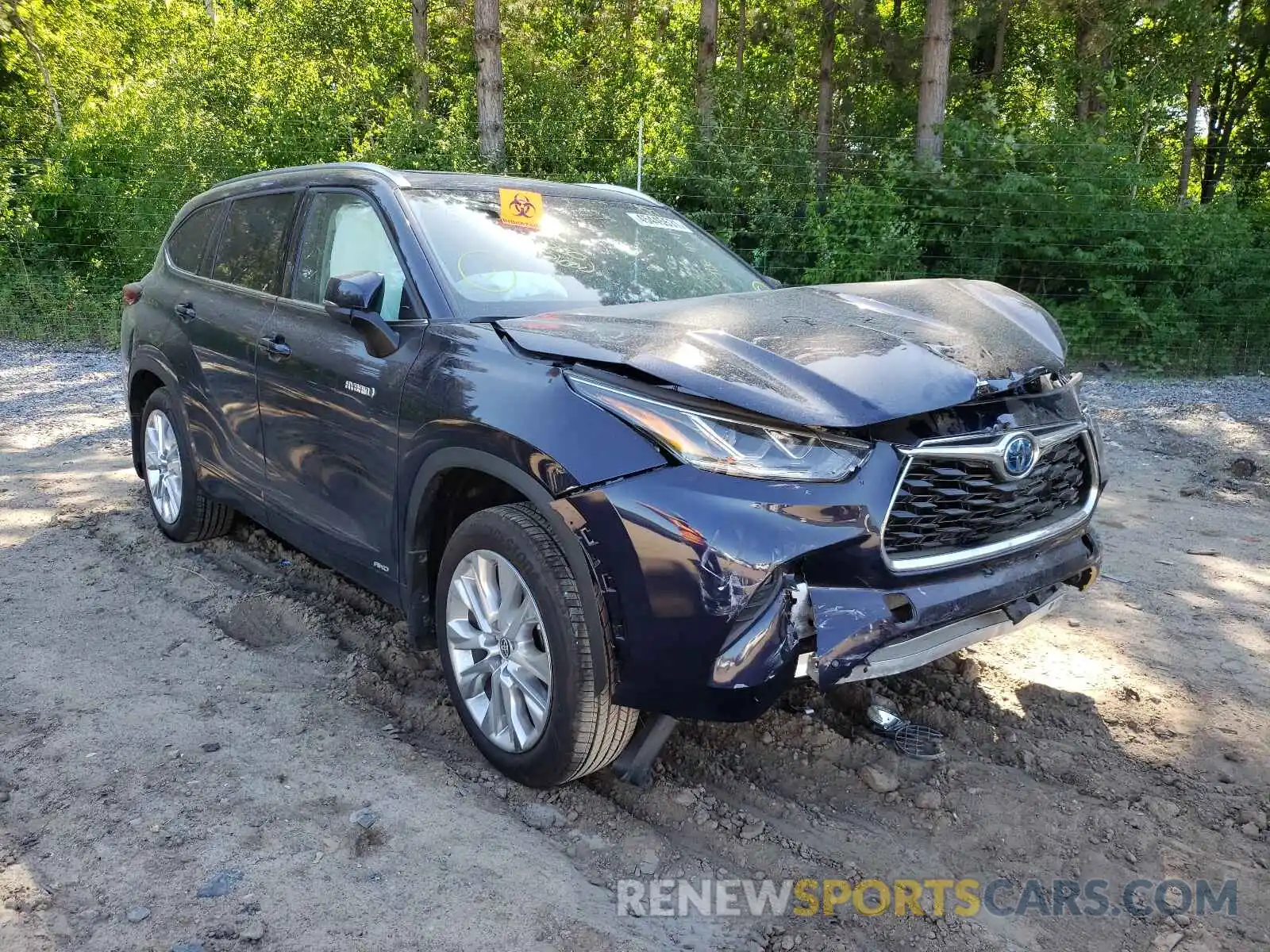 1 Photograph of a damaged car 5TDXBRCH4MS017806 TOYOTA HIGHLANDER 2021