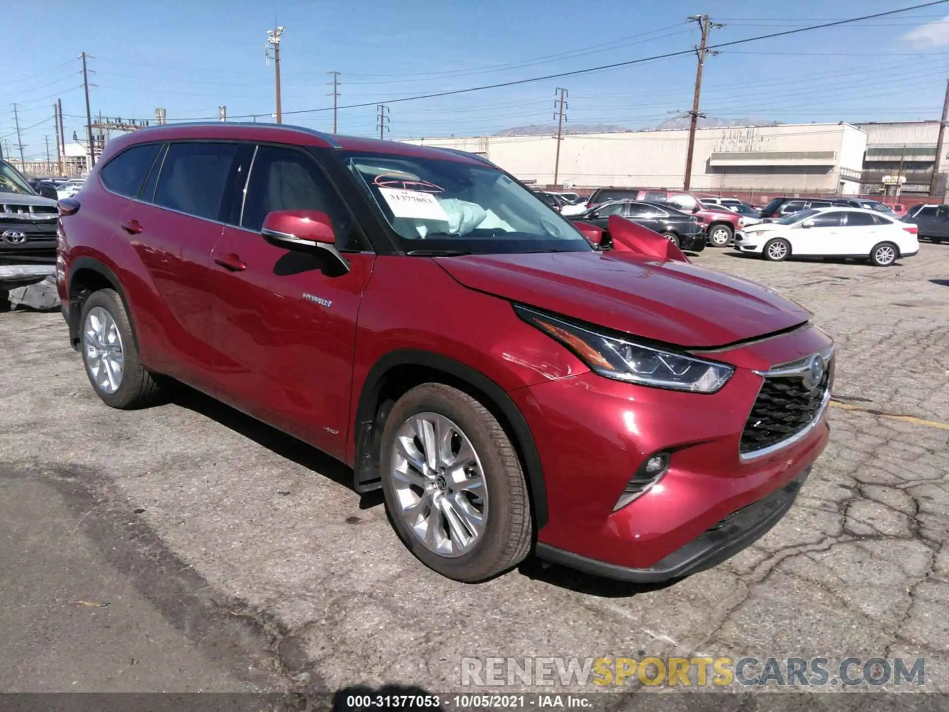 1 Photograph of a damaged car 5TDXBRCH4MS519988 TOYOTA HIGHLANDER 2021