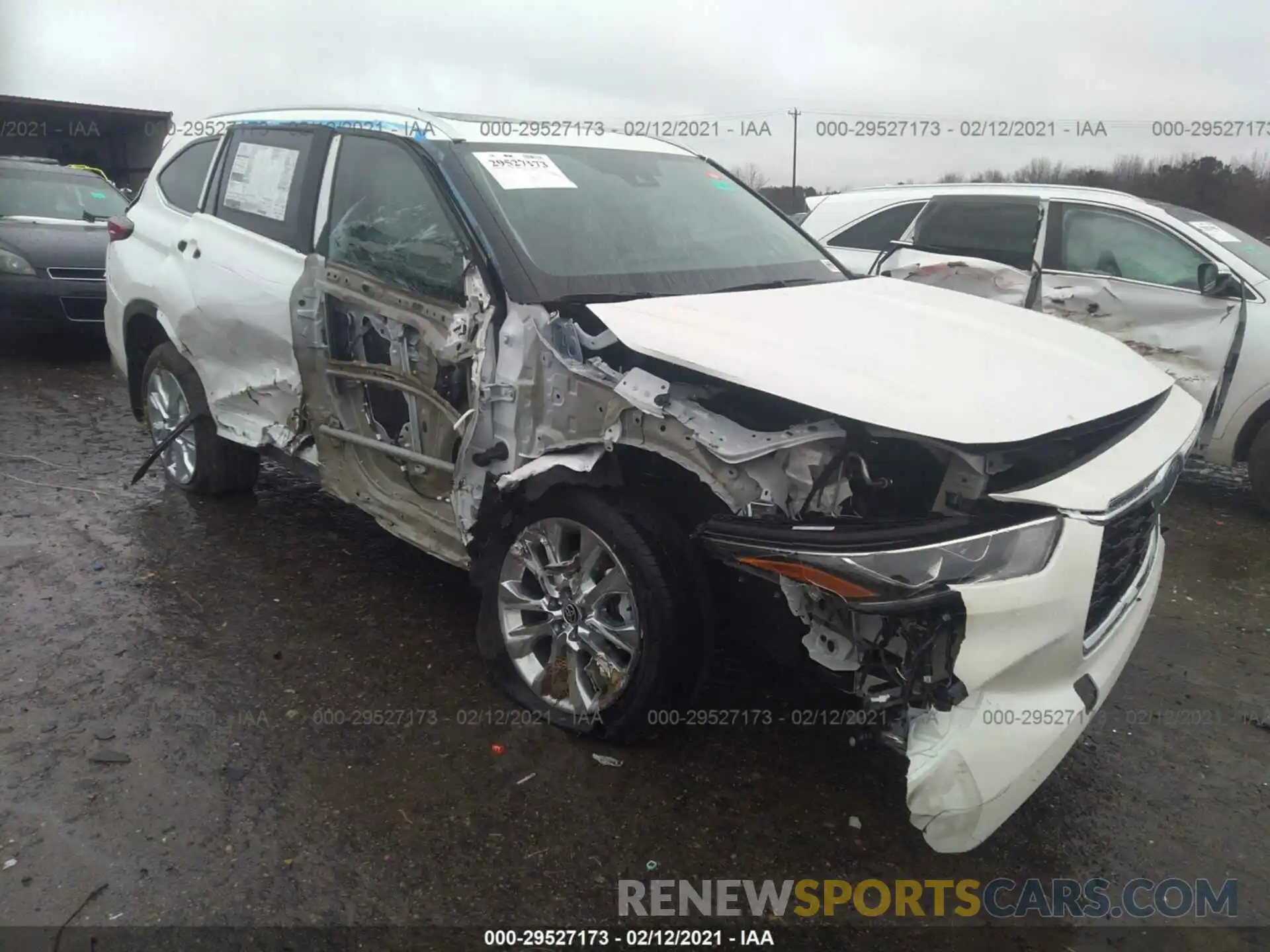 1 Photograph of a damaged car 5TDXBRCH4MS522695 TOYOTA HIGHLANDER 2021