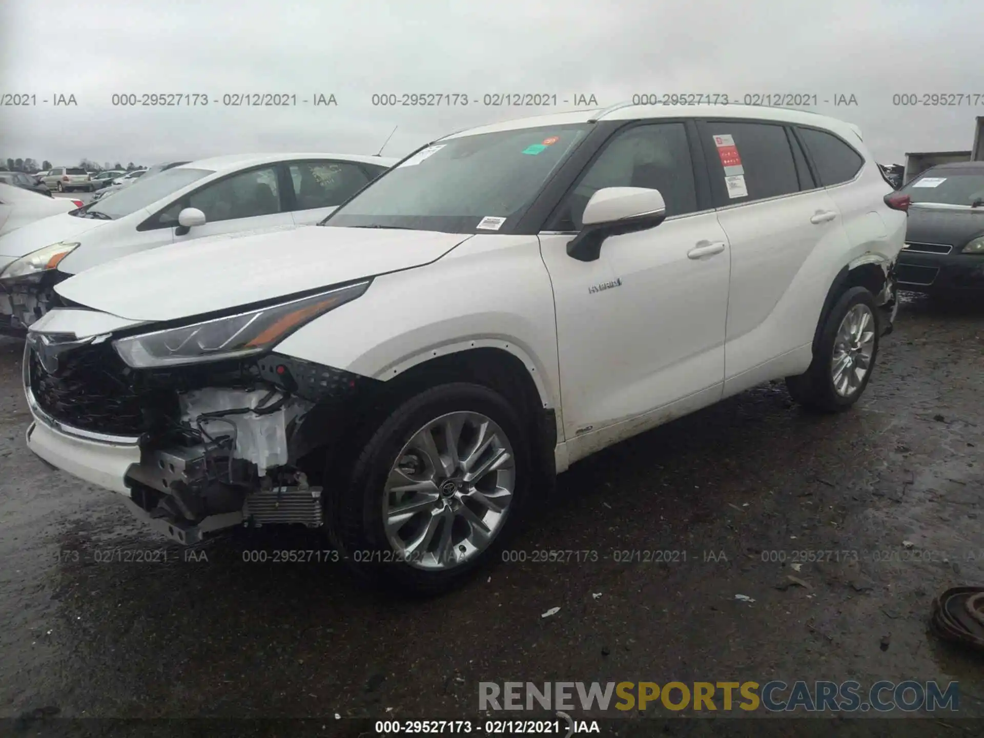 2 Photograph of a damaged car 5TDXBRCH4MS522695 TOYOTA HIGHLANDER 2021