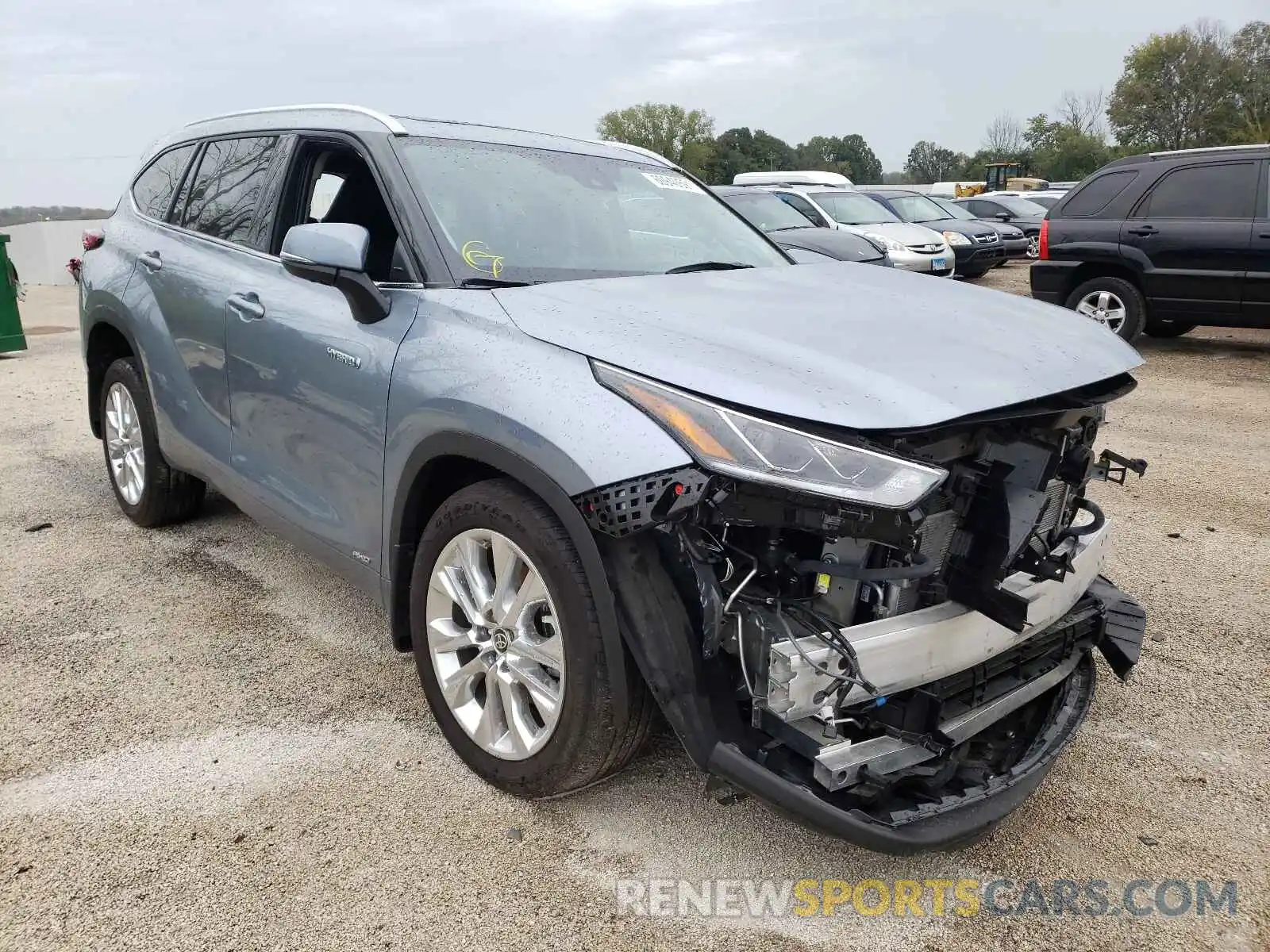 1 Photograph of a damaged car 5TDXBRCH6MS054825 TOYOTA HIGHLANDER 2021