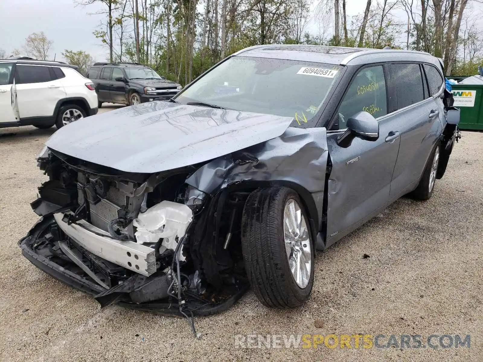 2 Photograph of a damaged car 5TDXBRCH6MS054825 TOYOTA HIGHLANDER 2021