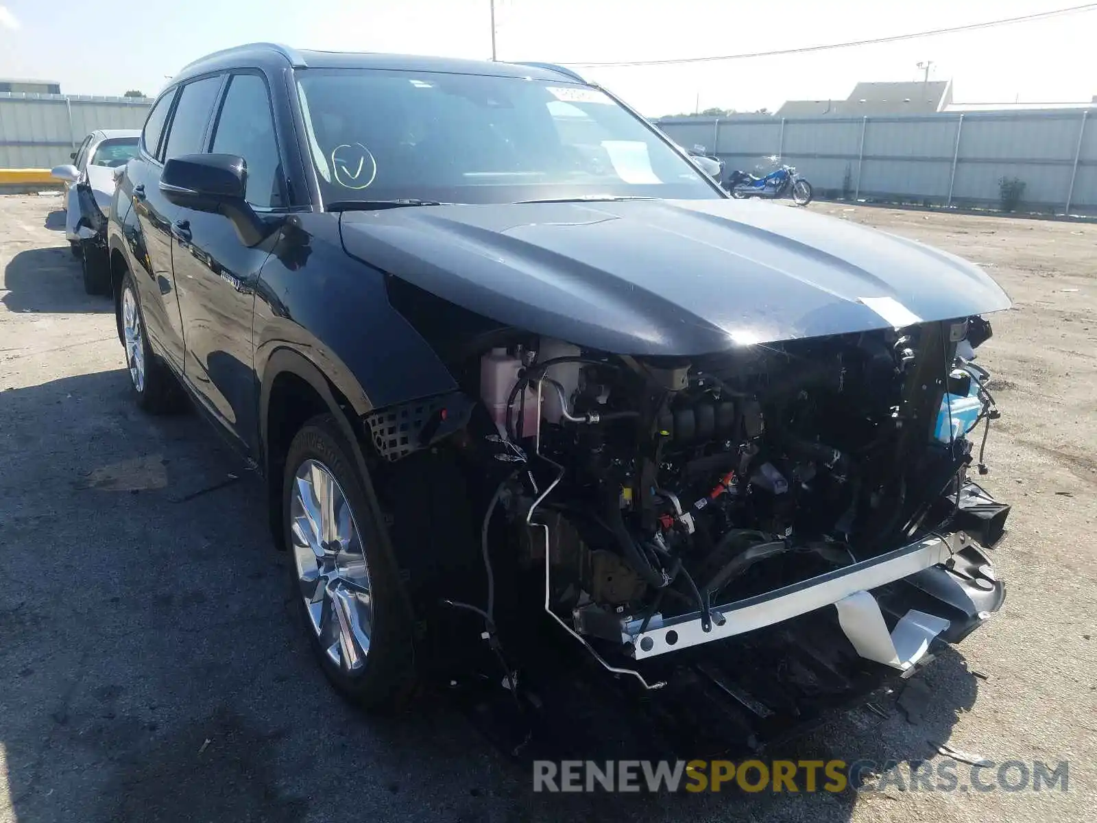 1 Photograph of a damaged car 5TDXBRCH6MS527168 TOYOTA HIGHLANDER 2021