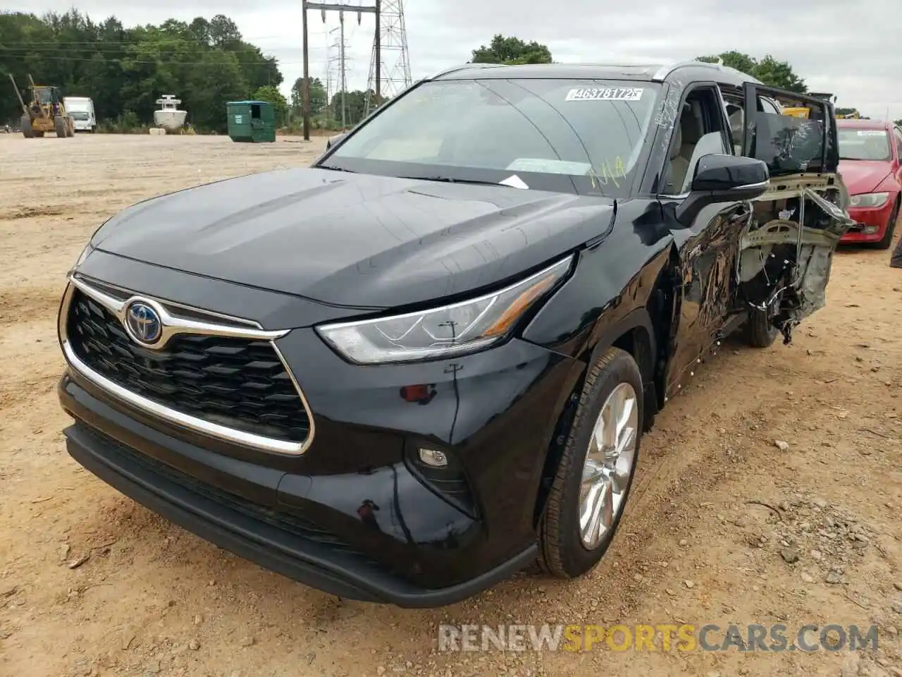 2 Photograph of a damaged car 5TDXBRCH7MS524845 TOYOTA HIGHLANDER 2021