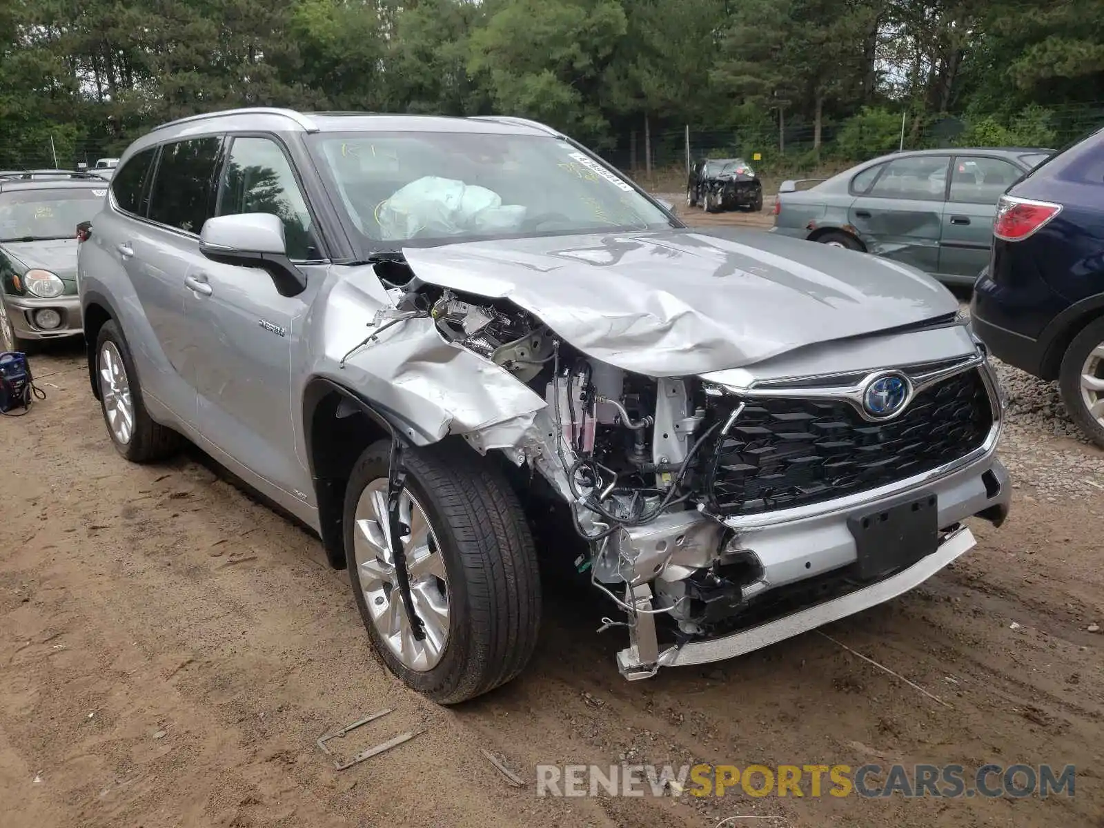 1 Photograph of a damaged car 5TDXBRCH7MS528264 TOYOTA HIGHLANDER 2021