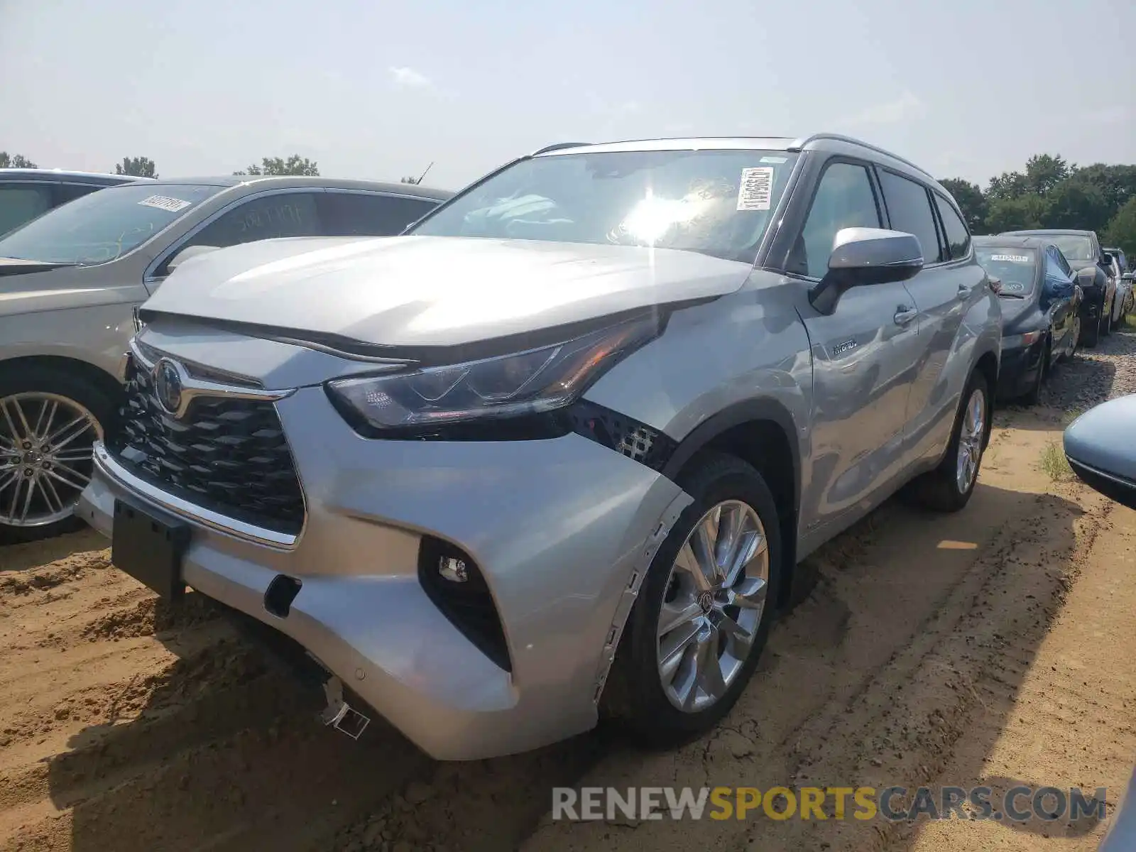 2 Photograph of a damaged car 5TDXBRCH7MS528264 TOYOTA HIGHLANDER 2021