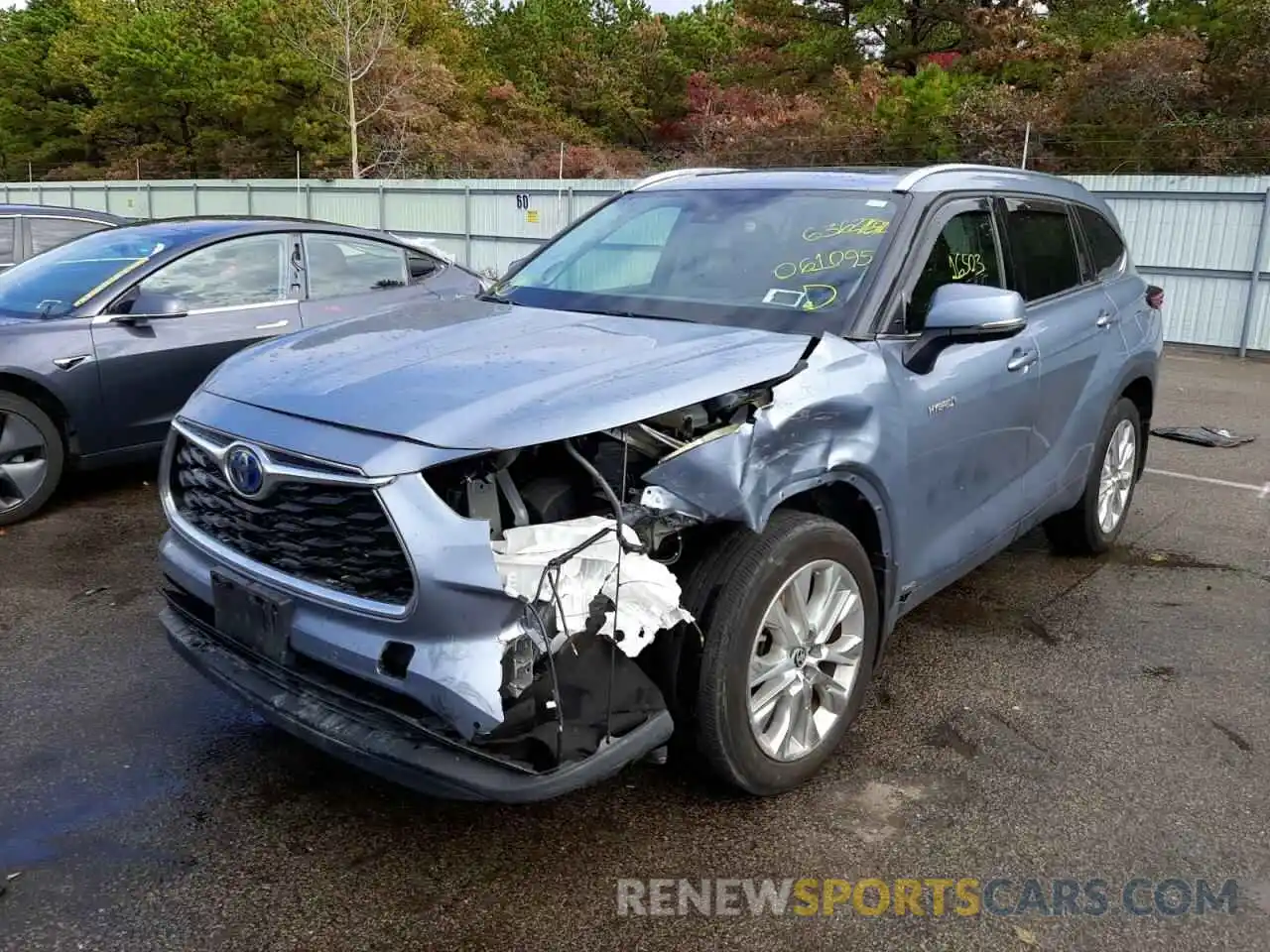 2 Photograph of a damaged car 5TDXBRCH8MS061095 TOYOTA HIGHLANDER 2021