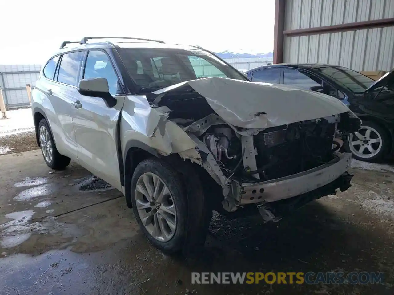 1 Photograph of a damaged car 5TDXBRCH9MS019762 TOYOTA HIGHLANDER 2021