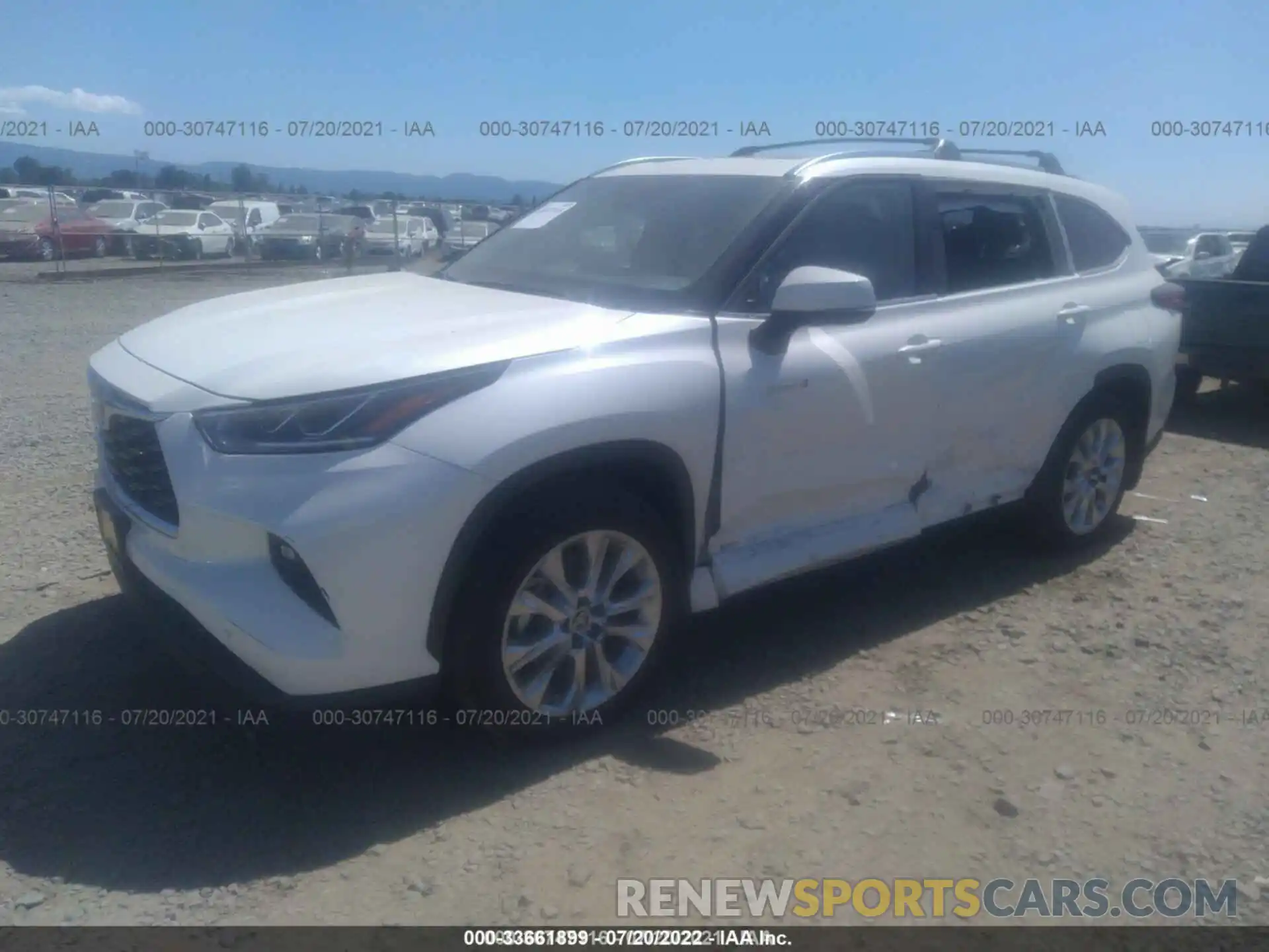 2 Photograph of a damaged car 5TDXBRCH9MS523860 TOYOTA HIGHLANDER 2021