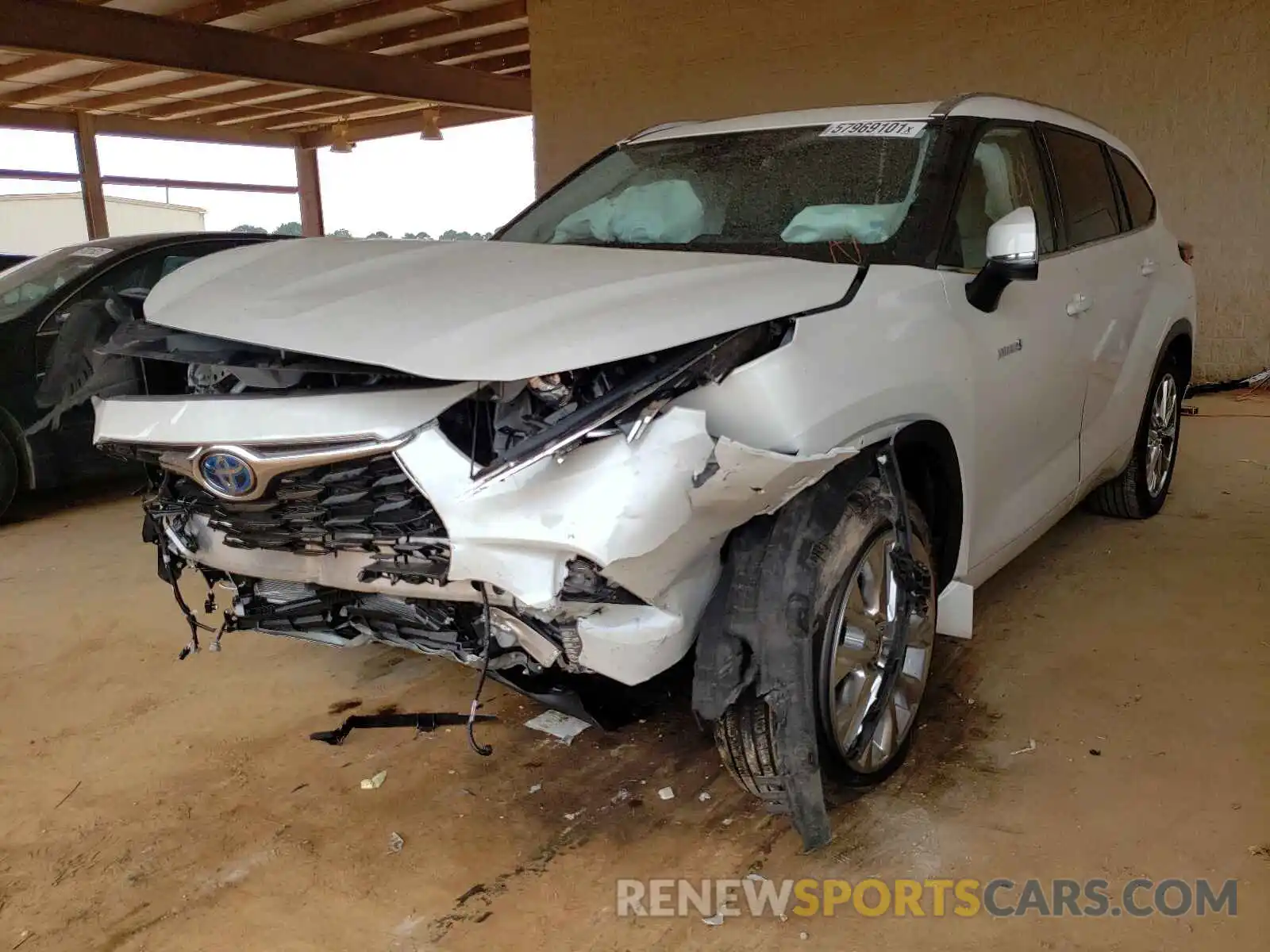 2 Photograph of a damaged car 5TDYARAH1MS506867 TOYOTA HIGHLANDER 2021