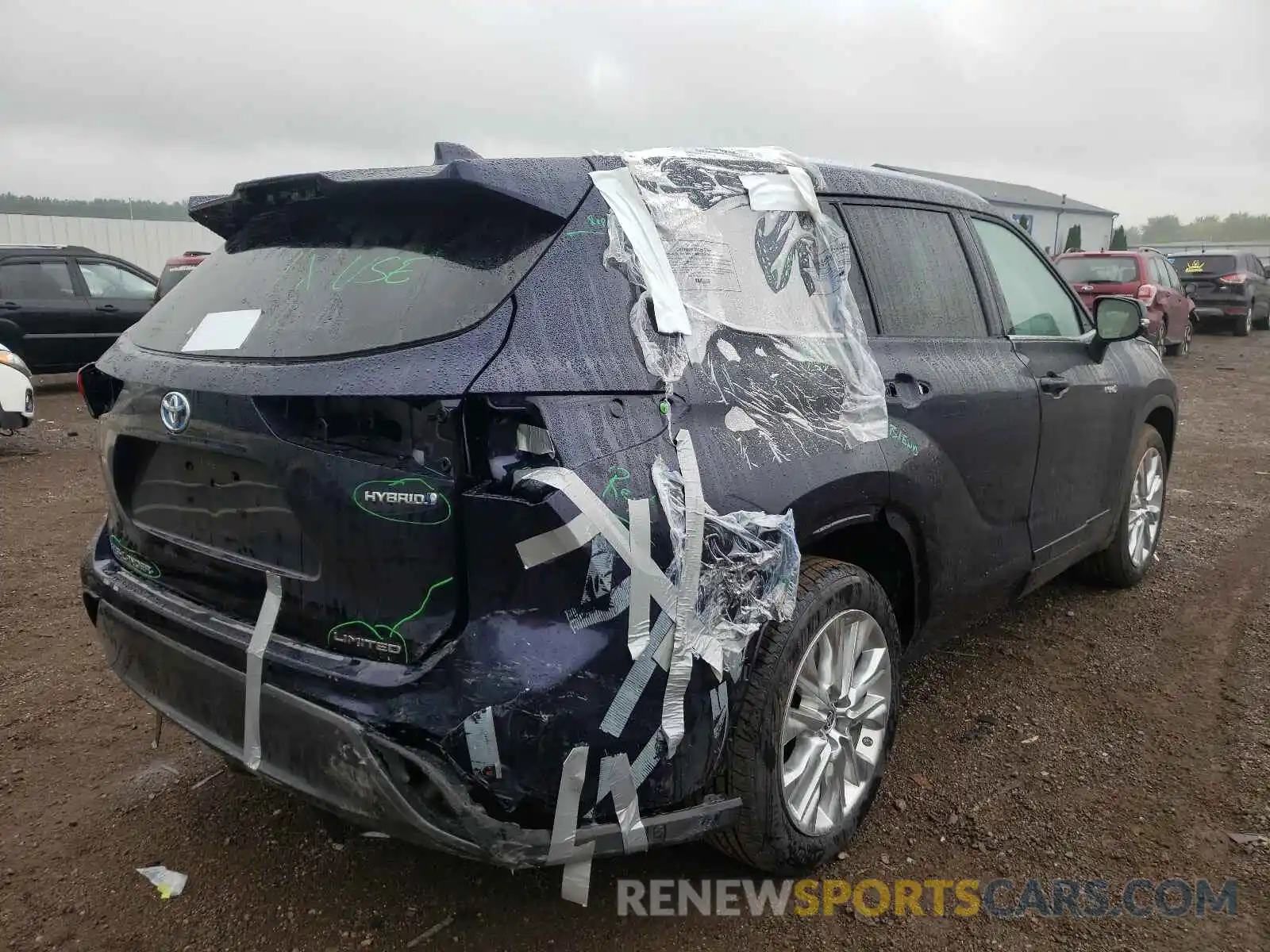 4 Фотография поврежденного автомобиля 5TDYARAH2MS009990 TOYOTA HIGHLANDER 2021