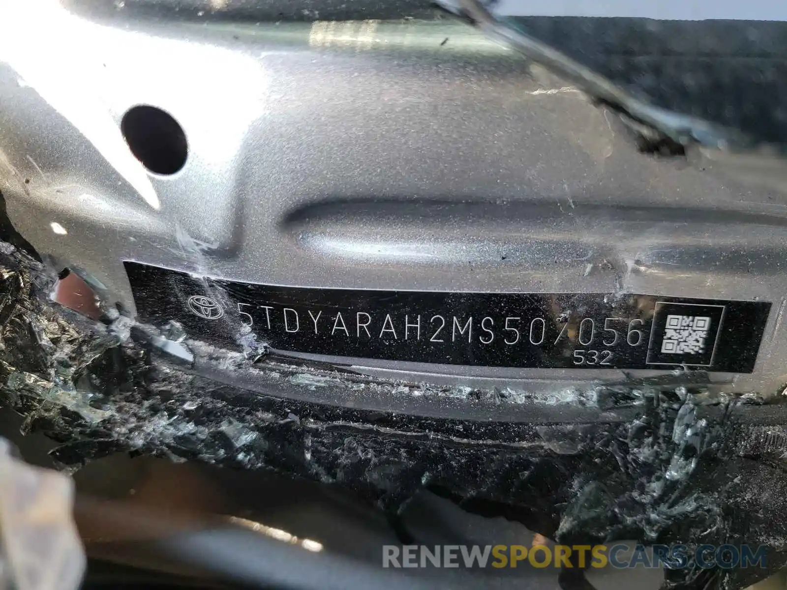 10 Photograph of a damaged car 5TDYARAH2MS507056 TOYOTA HIGHLANDER 2021