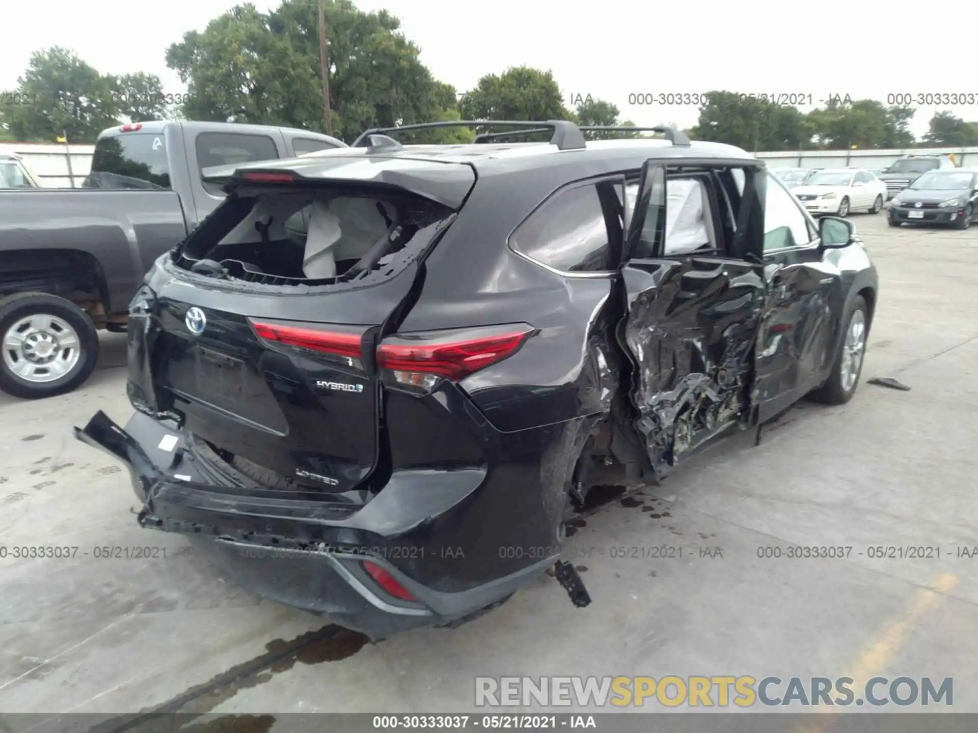 4 Фотография поврежденного автомобиля 5TDYARAH3MS504764 TOYOTA HIGHLANDER 2021
