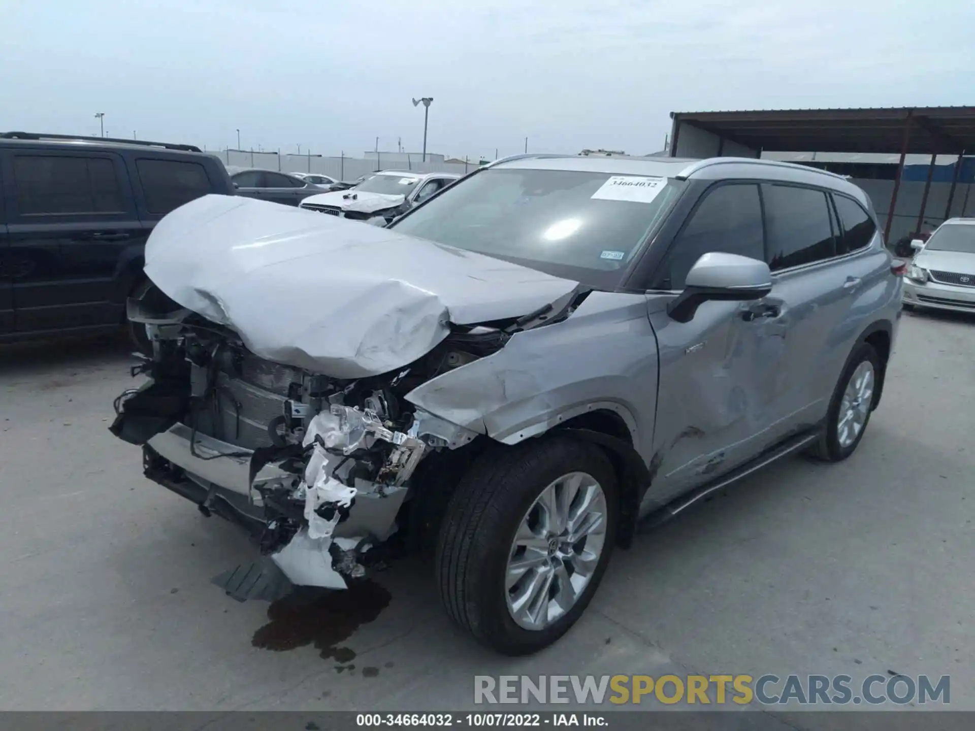 2 Photograph of a damaged car 5TDYARAH4MS508175 TOYOTA HIGHLANDER 2021